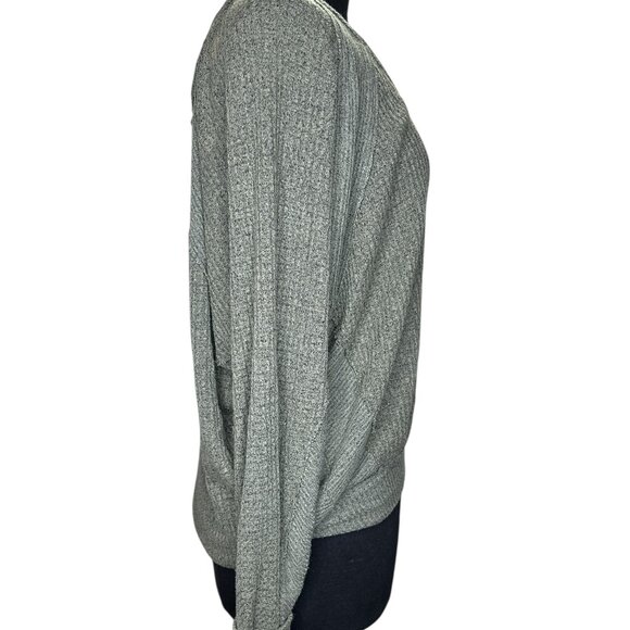 We The Free Thermal Top SMALL Slouchy Waffle Knit greenish Pullover Boho Chic - Picture 8 of 13